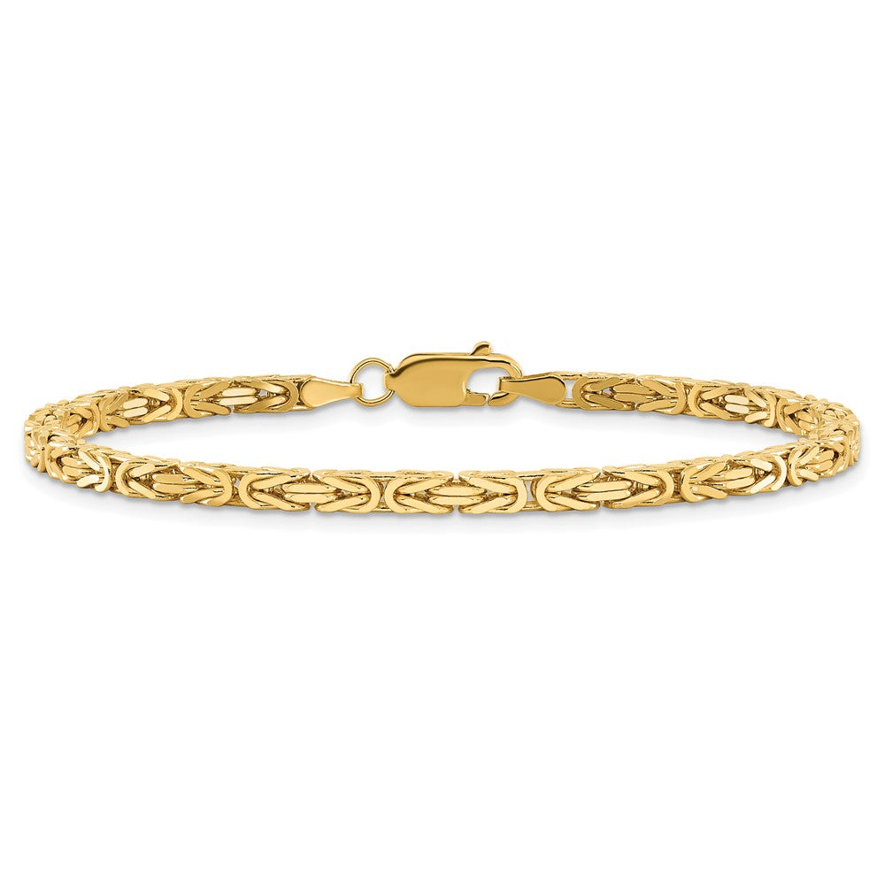 10K Gelbgold 2.5mm Byzantiner Gliederarmband