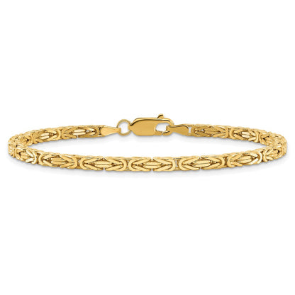 10K Gelbgold 2.5mm Byzantiner Gliederarmband
