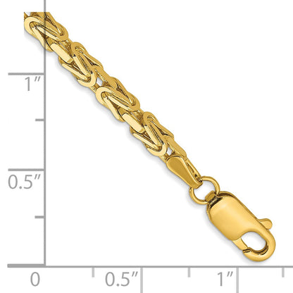 10K Gelbgold 2.5mm Byzantiner Gliederarmband
