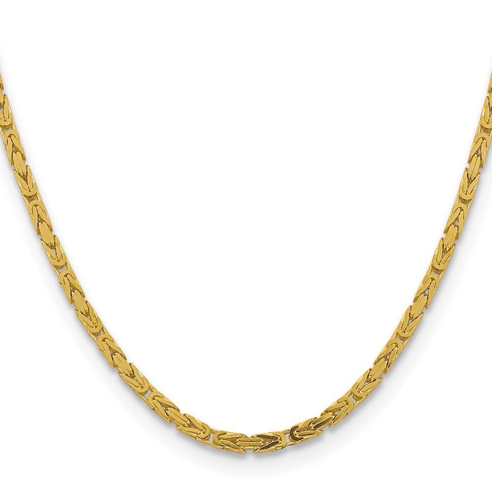 10K Gelbgold 3.25mm Byzantiner Halskette