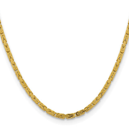 10K Gelbgold 3.25mm Byzantiner Halskette