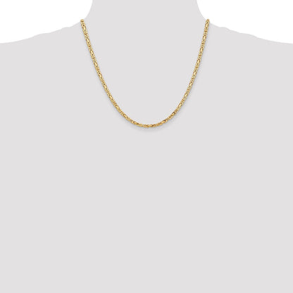 10K Gelbgold 3.25mm Byzantiner Halskette