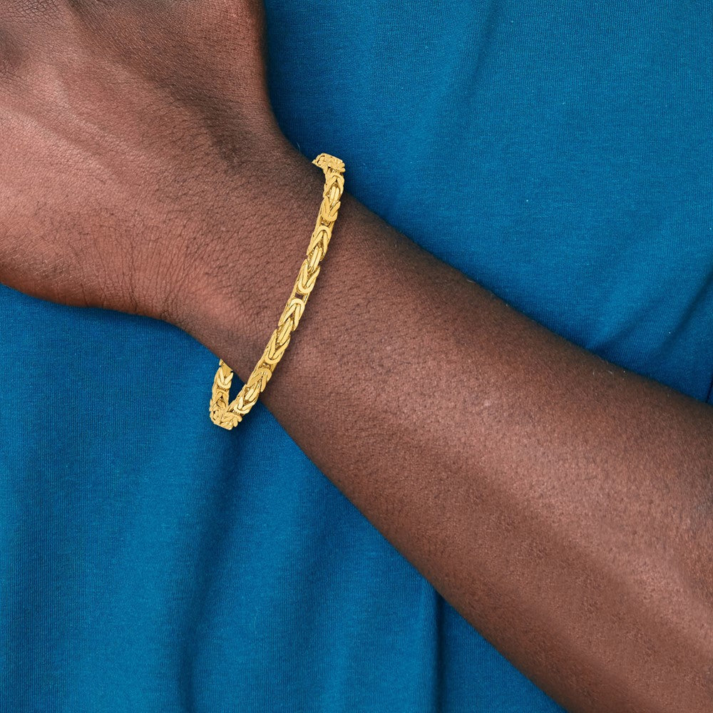 10K Gelbgold 3.25mm Byzantiner Gliederarmband