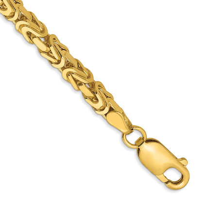 10K Gelbgold 3.25mm Byzantiner Gliederarmband