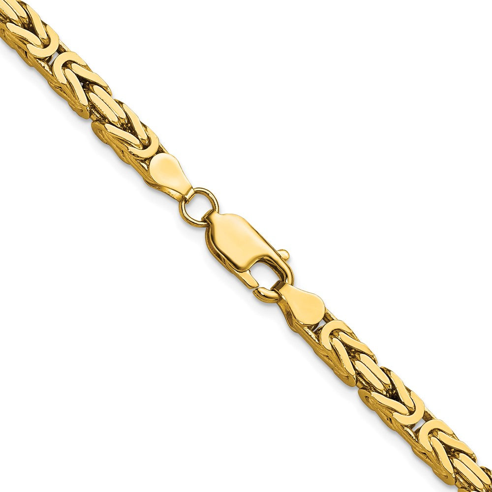 10K Gelbgold 4mm Byzantiner Halskette