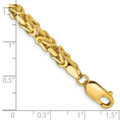 10K Gelbgold 4mm Byzantiner Gliederarmband