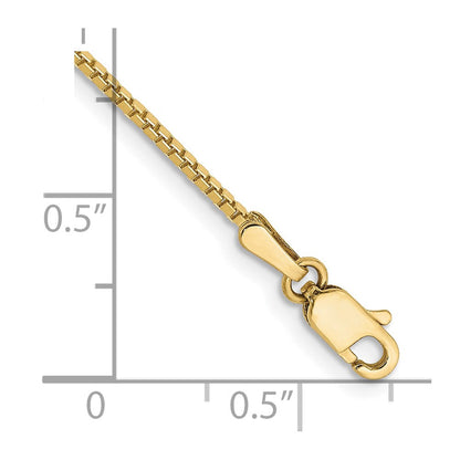 10K Gelbgold 1.1mm Venezianer Kette Fußkettchen