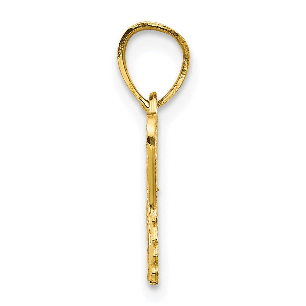 10K Gelbgold Diamantiert Schmetterling Charm
