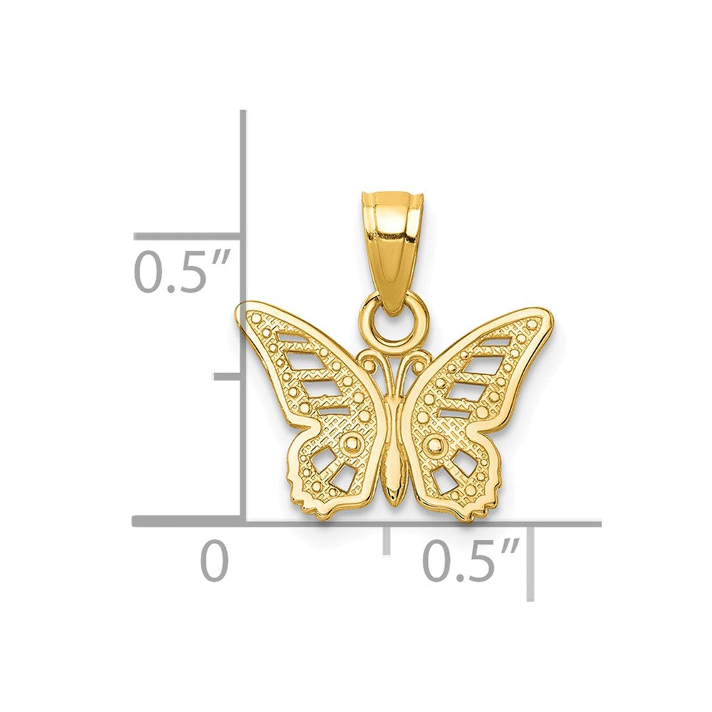 10K Gelbgold Schmetterling Charm