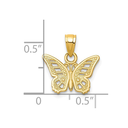 10K Gelbgold Schmetterling Charm