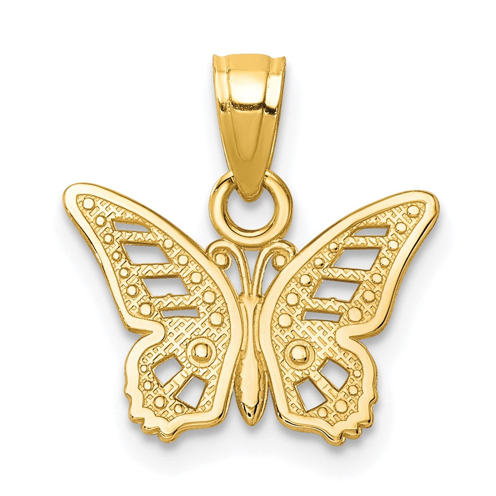 10K Gelbgold Schmetterling Charm