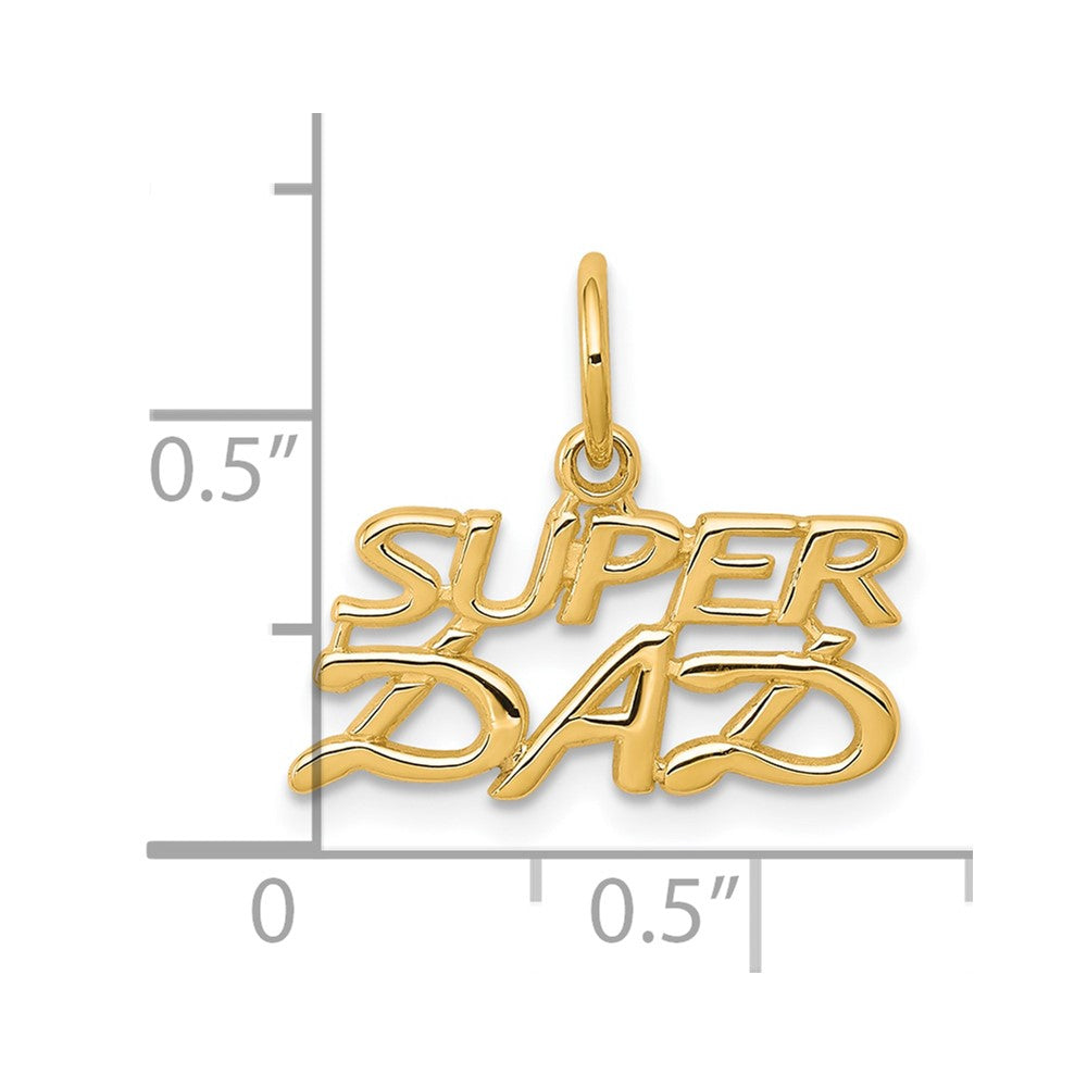 10K Gelbgold Super Dad Charm
