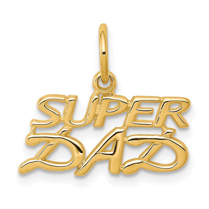 10K Gelbgold Super Dad Charm