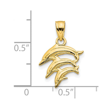 10K Gelbgold Delfin Charm