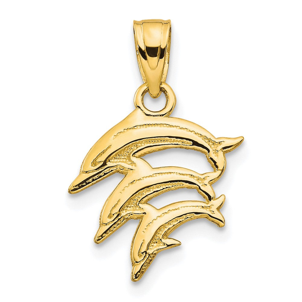 10K Gelbgold Delfin Charm