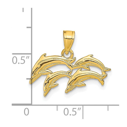 10K Gelbgold Delfin Charm