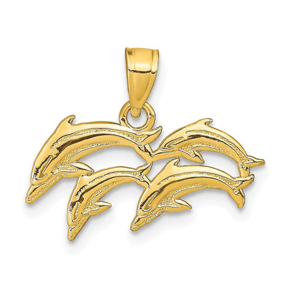 10K Gelbgold Delfin Charm