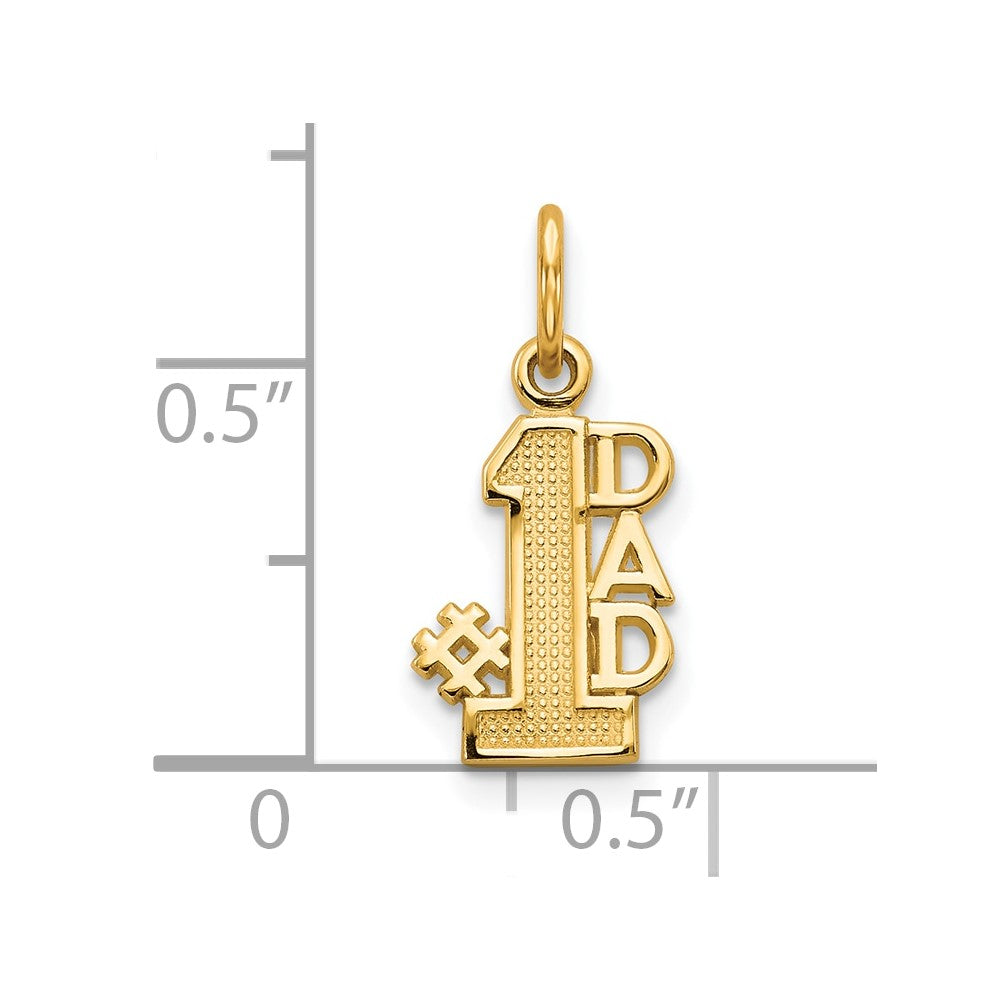 10K Gelbgold #1 Dad Charm