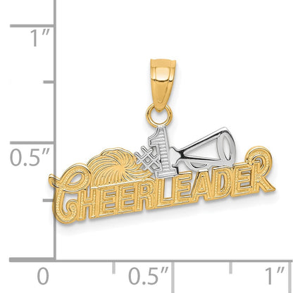 10K Gelb mit Rhodium mit Rhodium #1 Cheerleader Charm