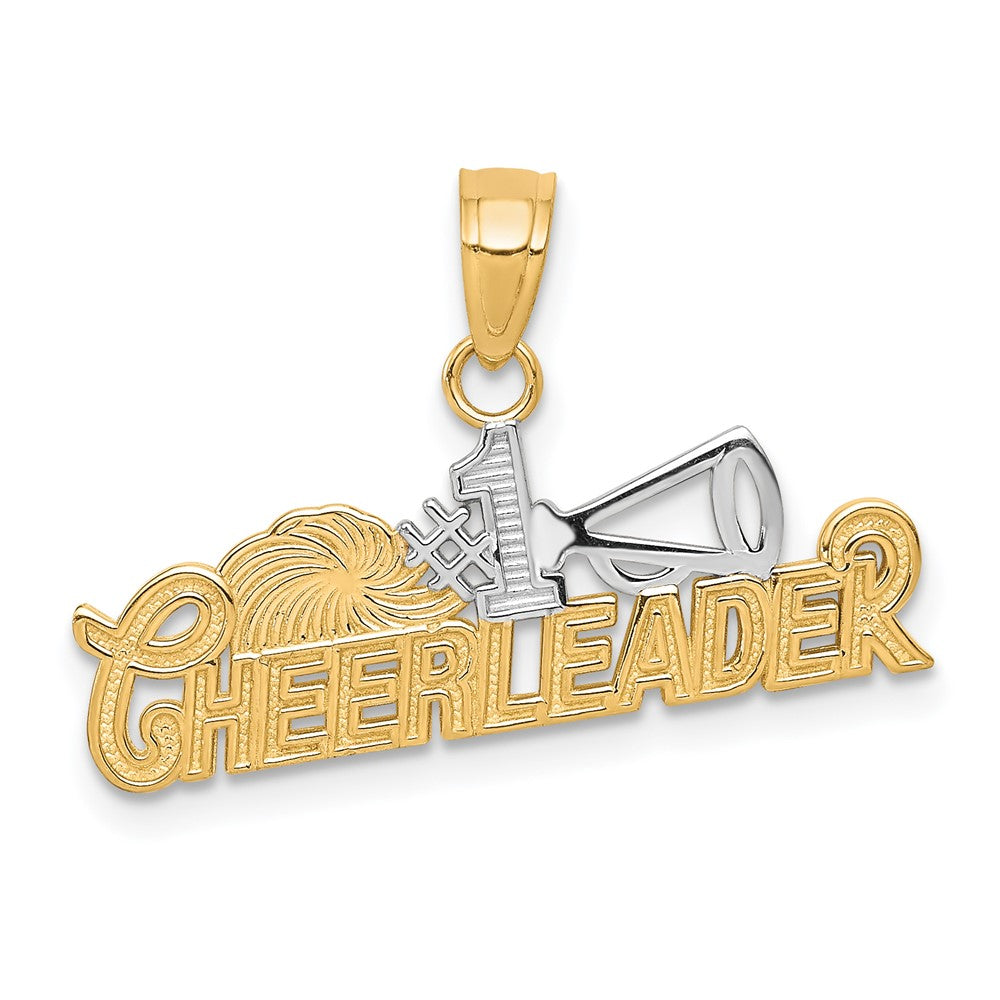 10K Gelb mit Rhodium mit Rhodium #1 Cheerleader Charm