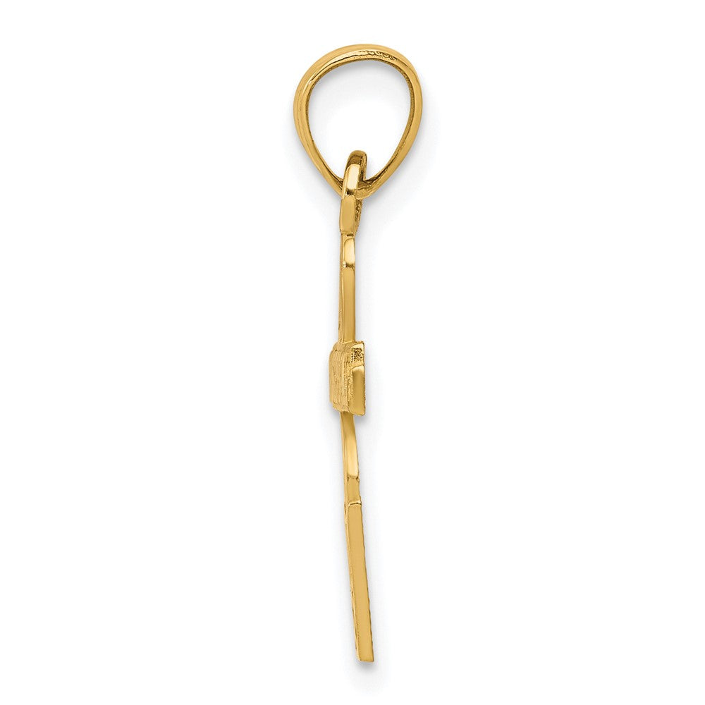 10K Gelbgold I Liebe Basketball Charm