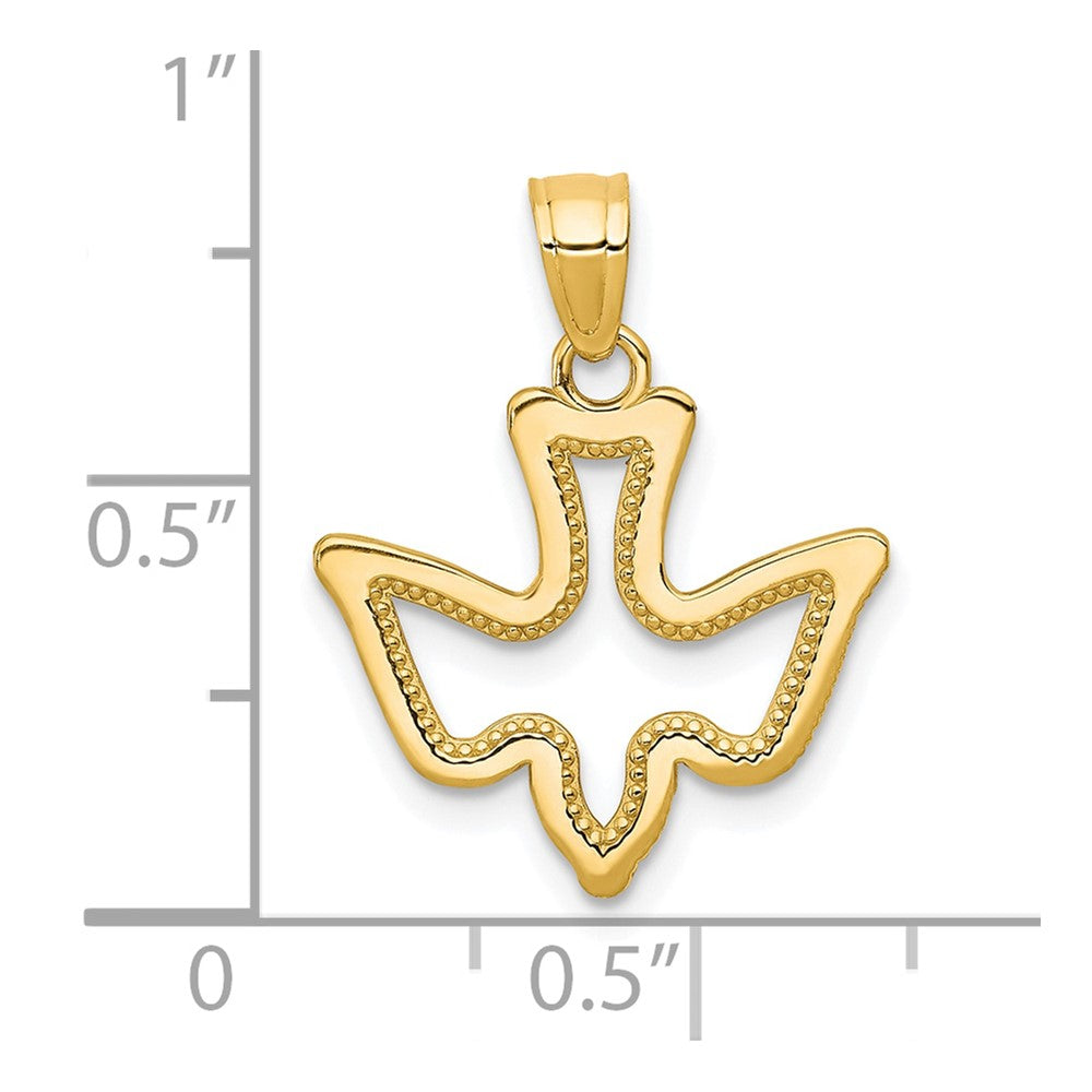10K Gelbgold Taube Charm