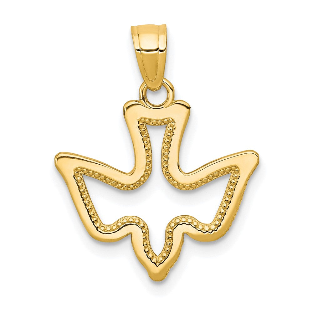 10K Gelbgold Taube Charm