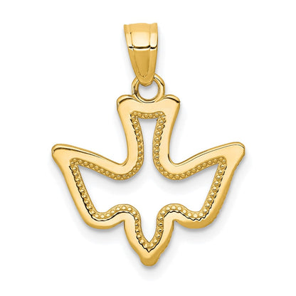 10K Gelbgold Taube Charm
