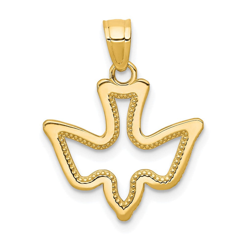 10K Gelbgold Taube Charm