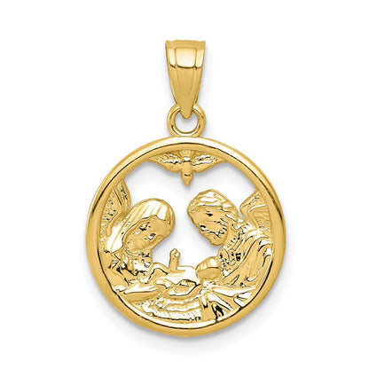 10K Gelbgold Nativity Charm
