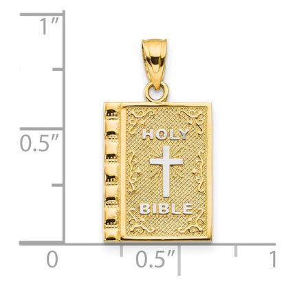 10K Gelb mit Rhodium Heilig Bible Charm