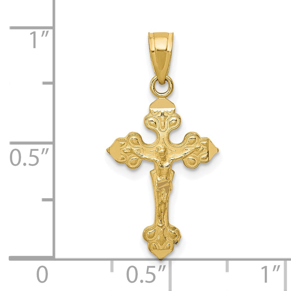10K Gelbgold Kruzifix Anhänger
