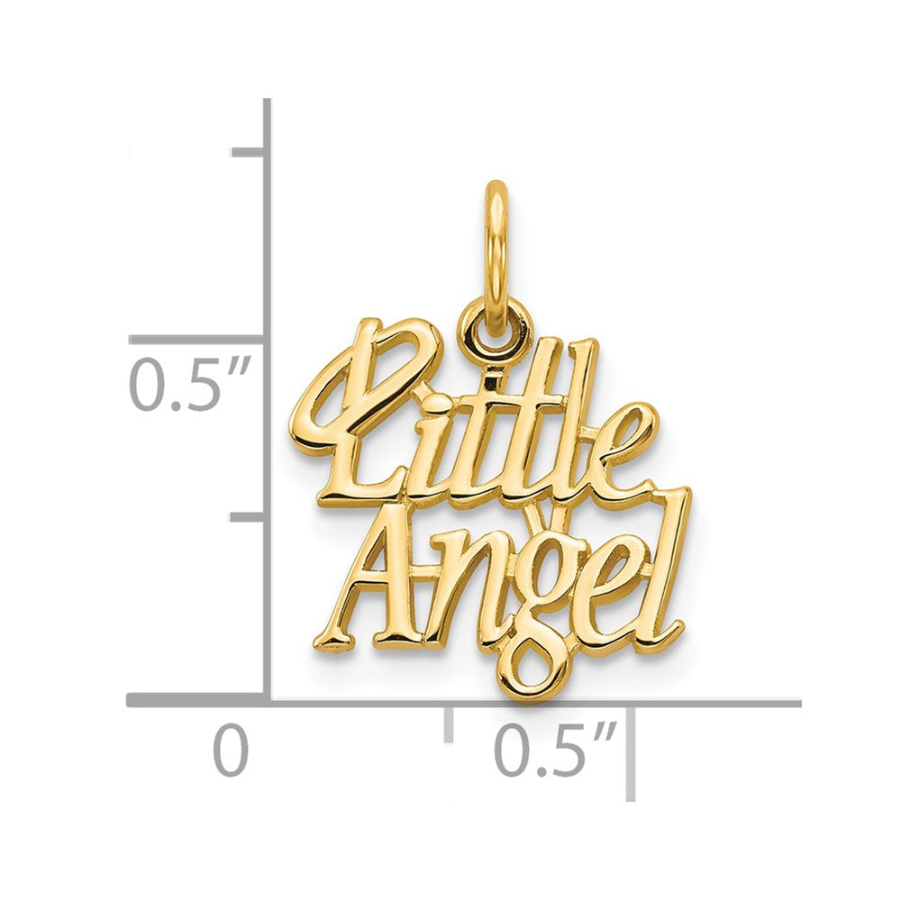 10K Gelbgold Little Engel mit Heiligenschein Charm