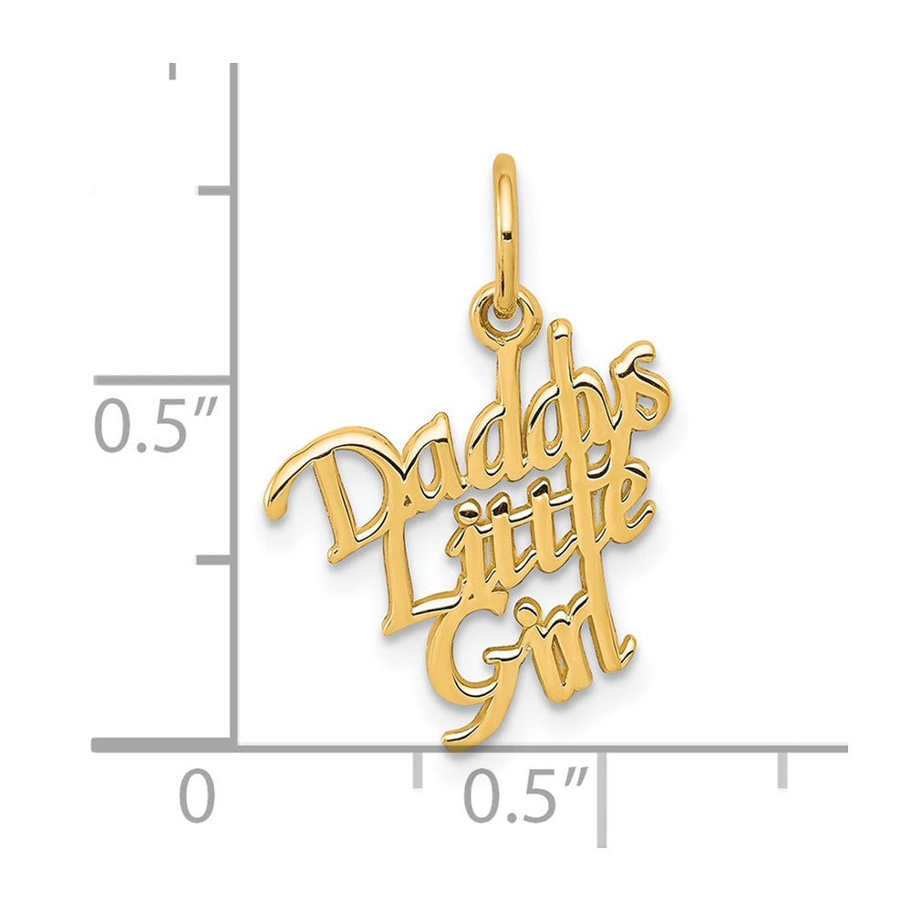 10K Gelbgold Daddys Little Mädchen Charm