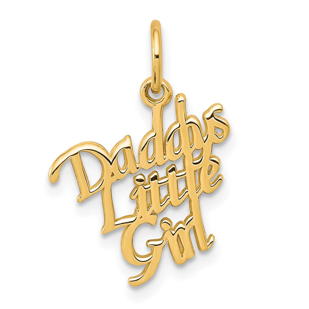 10K Gelbgold Daddys Little Mädchen Charm