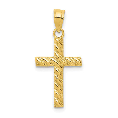 10K Gelbgold Kreuz Anhänger