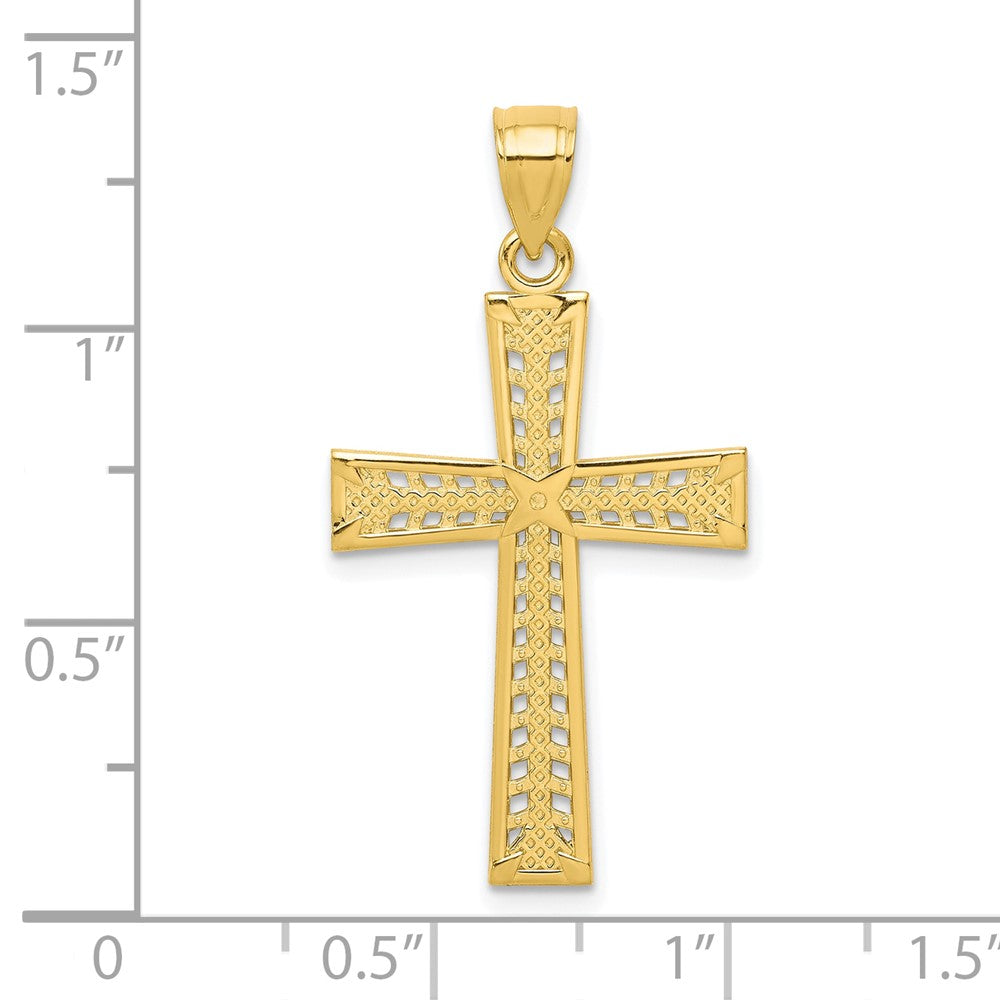 10K Gelbgold Kreuz Anhänger