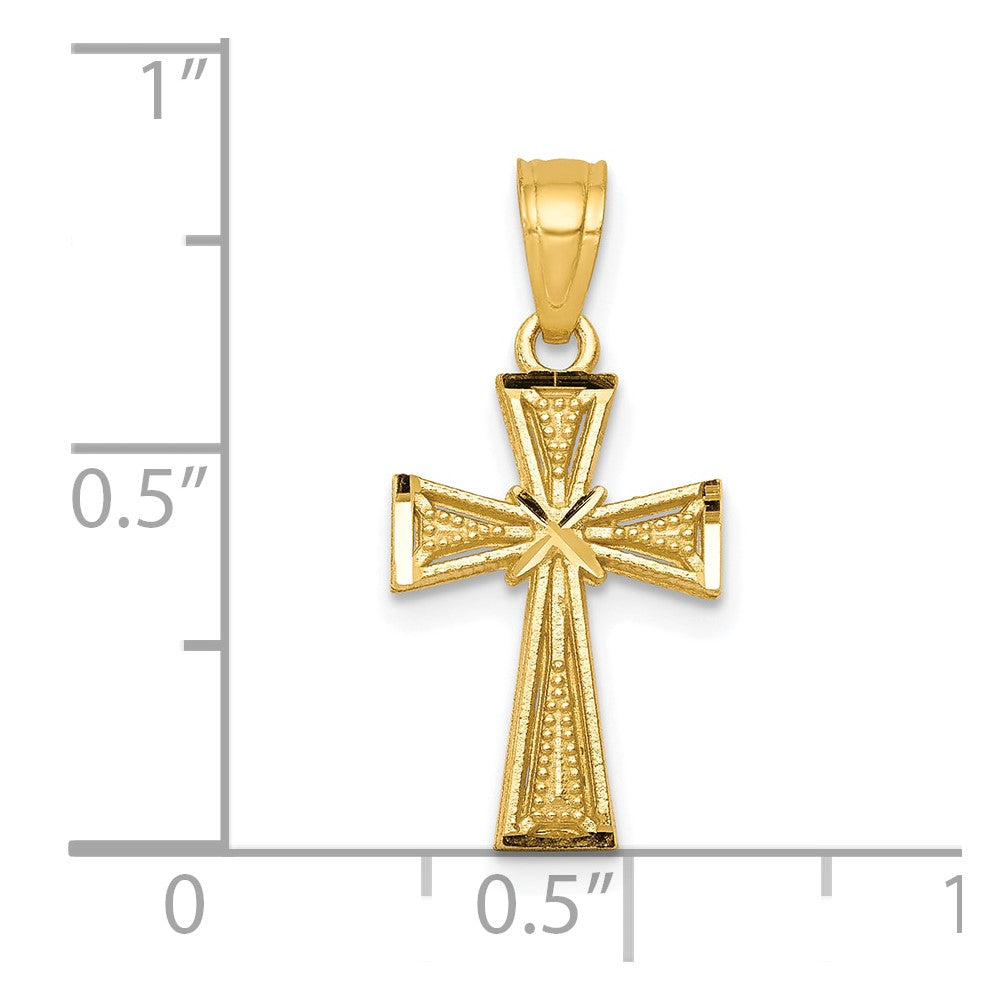 10K Gelbgold Kreuz Anhänger