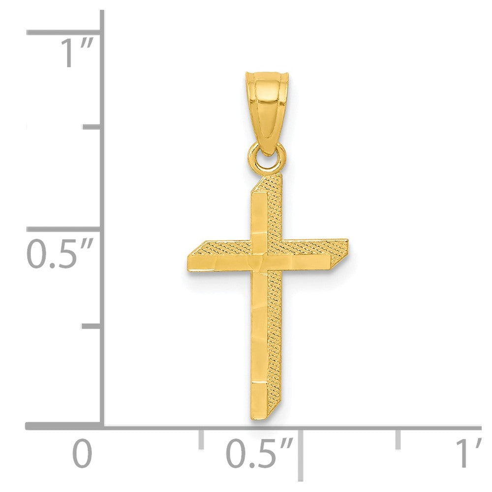 10K Gelbgold Kreuz Anhänger