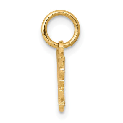 10K Gelbgold Little Princess mit Krone Charm