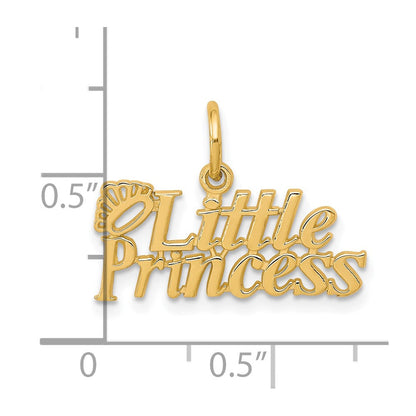 10K Gelbgold Little Princess mit Krone Charm