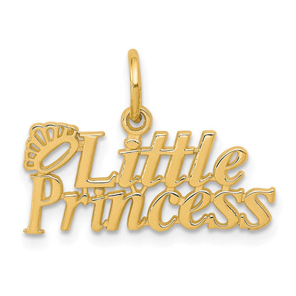 10K Gelbgold Little Princess mit Krone Charm