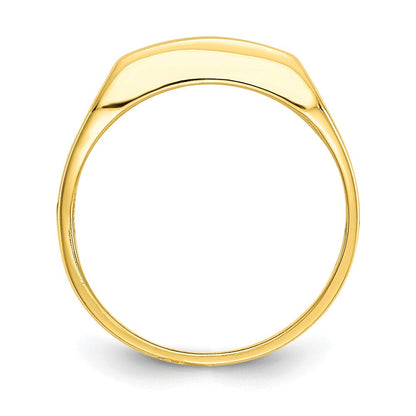 10K Gelbgold Zirkonia Poliert Kind Ring
