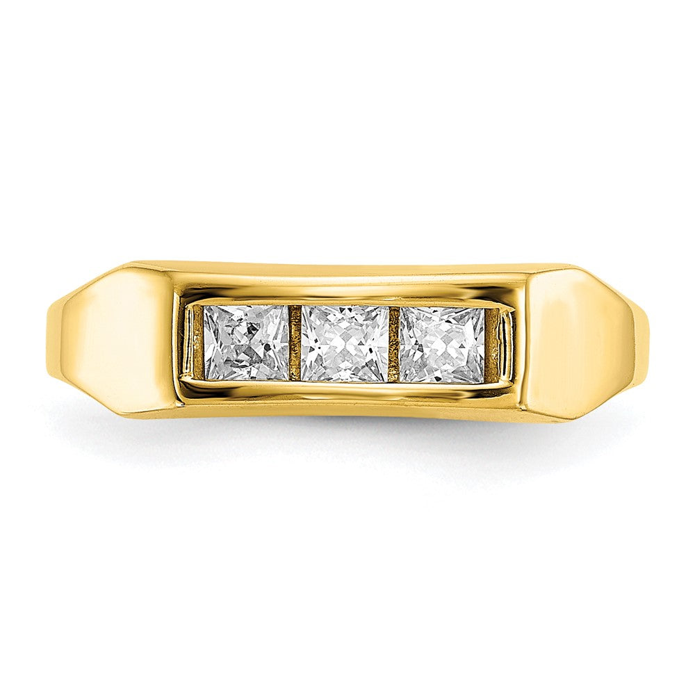 10K Gelbgold Zirkonia Poliert Kind Ring