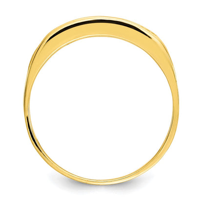 10K Gelbgold Zirkonia Poliert Kind Ring