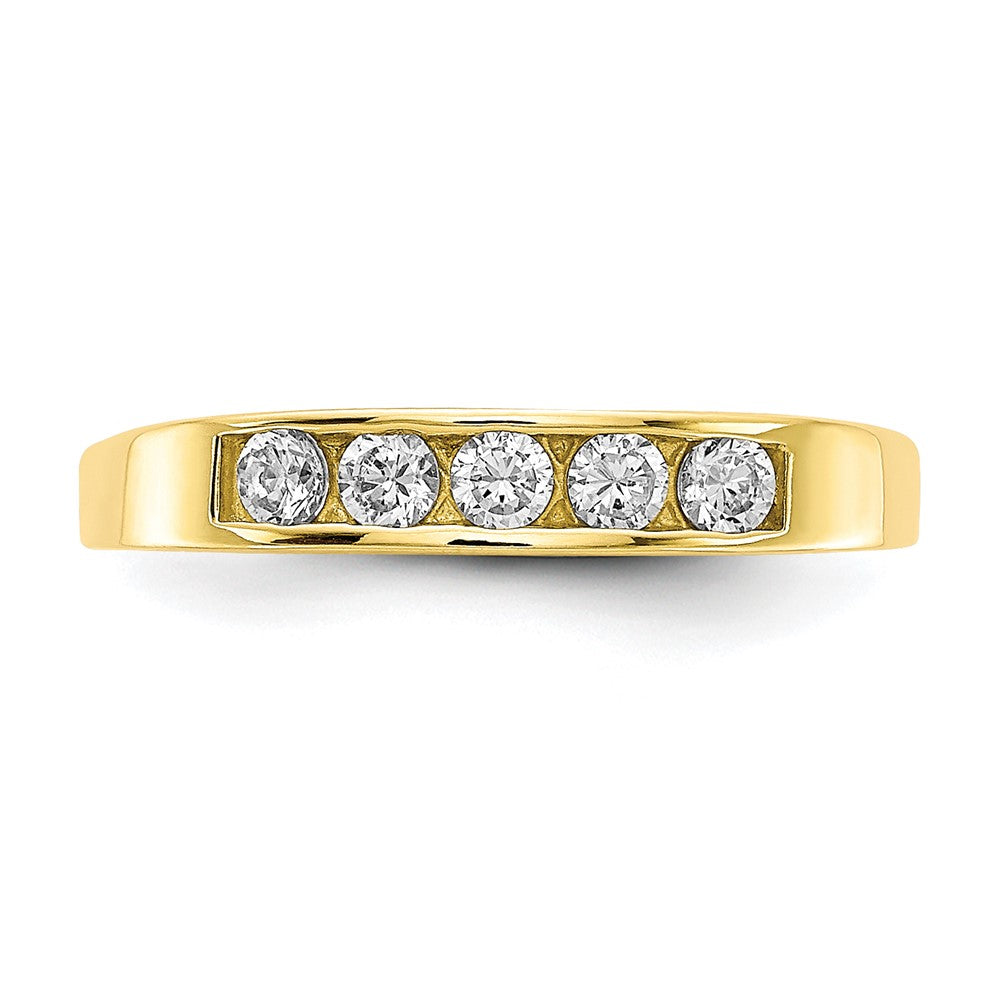 10K Gelbgold Zirkonia Poliert Kind Ring