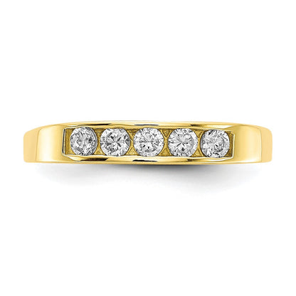 10K Gelbgold Zirkonia Poliert Kind Ring