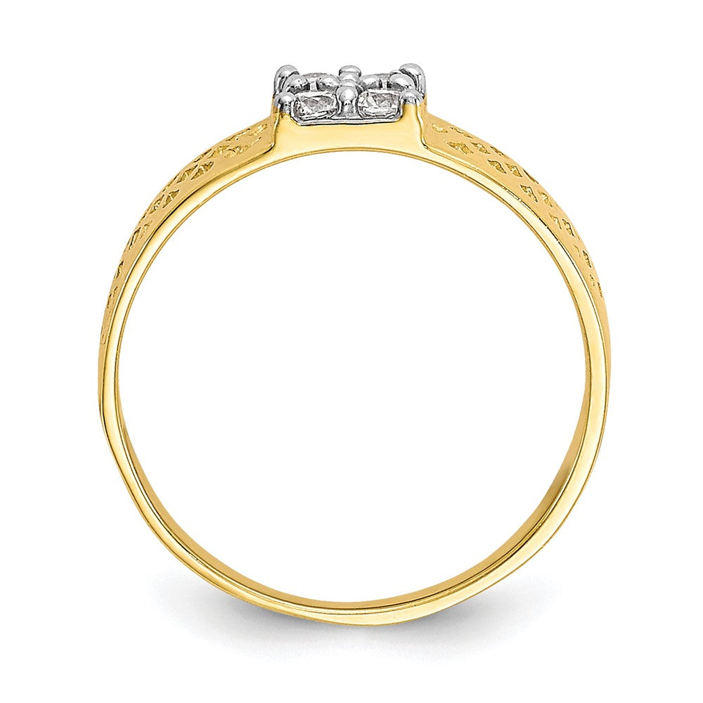 10K Gelbgold Zirkonia Baby Ring