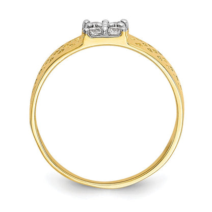 10K Gelbgold Zirkonia Baby Ring