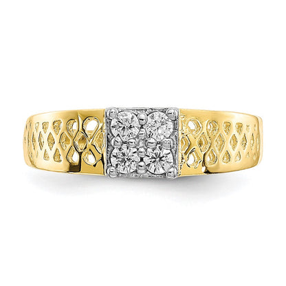 10K Gelbgold Zirkonia Baby Ring